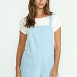 Billabong Beach Crush Denim Shortalls in Salt Blue Size Medium Photo 9
