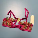 For Love & Lemons NWT For Love & Lemons Hot Pink Floral Lace Bra Size XXS Photo 2