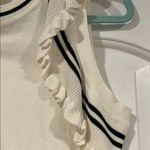 CAbi  White topspin  Ruffled Sleeveless‎ Tank Top small Photo 2