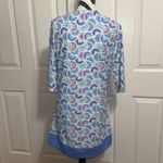 Aqua Et Sol Colorful Patterned Coverup Dress Blue Photo 2