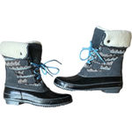 Khombu Faux Fur Winter Duck Snow Boots – Size 9 Photo 1