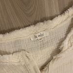 la miel Cream Creped Linen Short Sleeve ButtonUp Top Size M from Flaunt Boutique Size M Photo 2