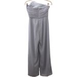 Lavish Lice Lavish Alice Pleated Asymmetric Wide Leg Jumpsuit in Blue Gray Size 4 Photo 7