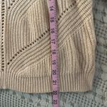 Marine layer  Knit Sweater Women Size L Orange Chevron Open Knit Long Sleeve Photo 6