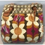 Fossil  Key Per Floral Coated Canvas Shoulder Bag Purse Tote Weekend Beach Travel Photo 2