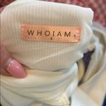 WHOIAM white bodycon strapless dress ribbed cuff top Size 6 Photo 4