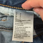 American Eagle  Midi Super Stretch Denim low rise Jean Shorts fringe hem size 0 Photo 7