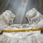 Princess Polly White Babydoll Dress Puff Sleeve US 6 Party Photo 8