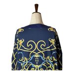 J. McLaughlin Shirt Women XL Blue Gold Chain Catalina Cloth Tunic Top Preppy Photo 3