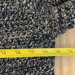 Boden Blue & White Marled Knit Snap Button Crew Neck Sweater Jacket Size Small Photo 7