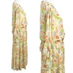MISA Los Angeles Misa Bohemian Dainty Marcele Floral Chiffon Midi Dress Pastel Splash Size Medium Photo 4