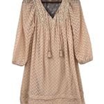 Anthropologie  One September Anwen Peasant Dress Blush Pink 3/4 Sleeve size small Photo 0