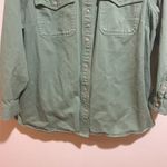 Madewell Plus Garment-Dyed Twill Shirt Jacket Shacket Green Photo 3