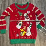 United States Sweaters Festive 3D Snowman Christmas Dress with Ribbon & Ornament Details Photo 11