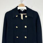 J.Crew  Warwick Sweater Blazer Knit Gold Buttons Black Classic Relaxed XS NWT Photo 8