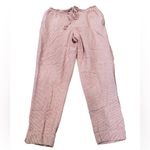 BeachLunchLounge Giavanna Beach Linen Pants White & Pink Stripes Lychee Large Photo 1