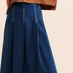 Free People  Easy Street Stripe Crop Pullover Sweater Brown Orange Large Photo 2