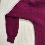 Vintage Outlander Studio Lambswool Angora Cable Knit Polo Sweater Dress Pink M Purple Size M Photo 9