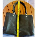 Kate Spade Leila Medium Triple Compartment Satchel Bag Black Pebbled Leather Photo 5