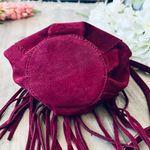 Free People Burgundy Suede Bucket Bag Photo 13