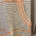 Anthropologie Hem & Thread Anthology Hoodie type too long sleeves silver and orange see photo Photo 3