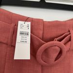 Topshop NWT  Pink Salmon Belted Wide Leg High Waist Dress Pants Trousers Cuffed 6 Photo 3