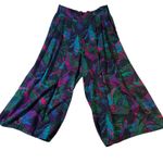 Vintage Quilted Jacket Skirt Set Abstract Print 80s 90s Colorful Retro Black Photo 11