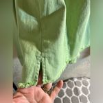 Canyon Retreat Green Jean Jacket Casual Style, frayed hem, silver hardware Photo 8