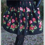 Hell Bunny Antonia Mid Dress Rose Print Floral Fit Flare Retro Pinup Rockabilly Photo 13