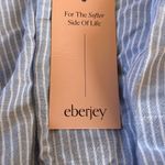 Eberjay NWT Eberjey "Nautico" blue and white striped robe size Medium Photo 6