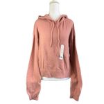 SO  Juniors Hoodie XL Pink Blush Eyelash Plush Yard Loungewear Crop Womens NWT Photo 5