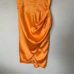House Of CB  ‘Bianca’ Tangerine Satin Pleated Corset Midi Dress NWOT‎ size L Photo 9