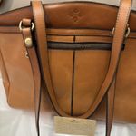 Patricia Nash Heritage Collection Poppy Satchel Leather Bag Tan Brown AUTHENTIC Photo 1