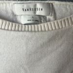 Van Heusen White & Gold Metallic Stripe Knit Top - Size L Photo 1