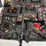 Women's Patchwork Print Romper Size M Festival Boho Lagenlook Casual Colorful Black Size M Photo 5