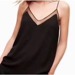 Aritzia Babaton Minimalist Galen Mesh V Neck Camisole Small Black Photo 1
