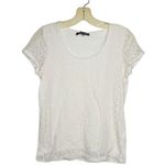 Nine West Nine‎ West White Shirt with Lace Sleeves Photo 0