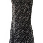 Max Studio  Black and White Silk Slip Dress Photo 0