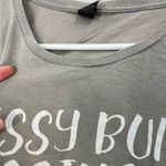 Anvil women’s gray white relaxed short sleeve coffee mom cotton casual tshirt L Photo 4