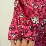 Lilly Pulitzer  Pink Floral Paisley Dress With Braided Belt Womens 8 Silk Pink Photo 3