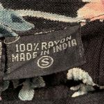 Vintage 90s Maxi Dress Black Pink Pastel Dark Floral Scoop Neck Pinafore Flowy Photo 10