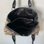 Coach y2k  Penelope Signature Canvas Leather Trim Tote Shoulder Bag Brown Black Photo 8