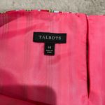 Talbots  Women's 14 Silk‎ Sleeveless Tank Top Pink Stripe 100% Silk Shell Career Photo 4