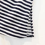 Coin 1804 Striped Soft Slub Scoop Neck Top Navy Blue White Nautical Casual Small Photo 3