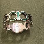 Gucci Unisex Sterling Silver Interlocking GG Logo Ring Photo 3
