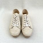 Aquatalia NWOB Flyn Multi Tone Off White Canvas Woven Espadrille Sneaker 6 Photo 32