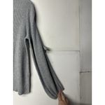 American Eagle  Women’s Xl Light Gray Knit Sweater Tie Sleeve Casual Top Photo 5