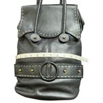 Elegant Black Bucket Faux Leather Tote Bag Photo 4
