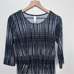 Evereve Allison Joy Black and White Printed Dress 3/4 Length Sleeves Size Small Photo 1