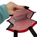 Lululemon Friends are More Important Than Money Shopping Tote Bag Red Black Photo 3